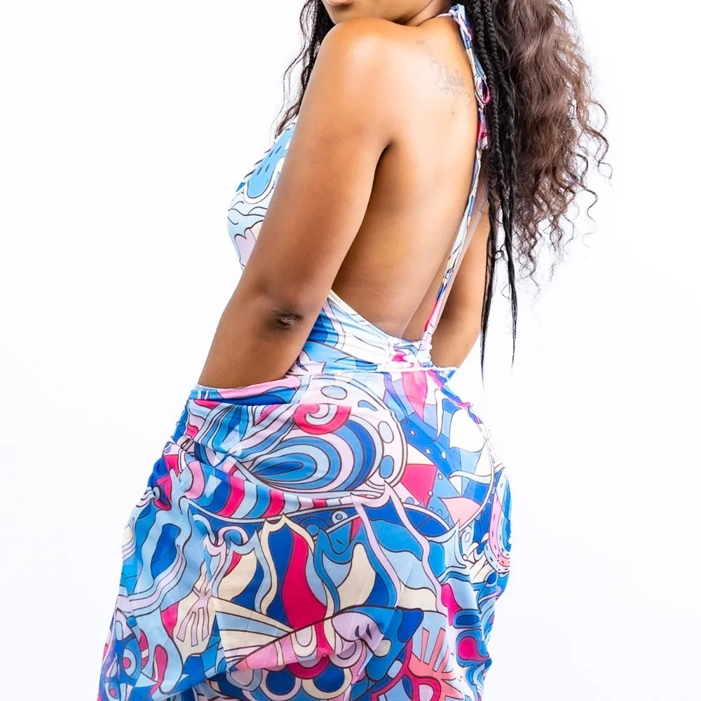 An Angel in LA One Piece with Cover Up and Headwrap - Picture 2 of 2